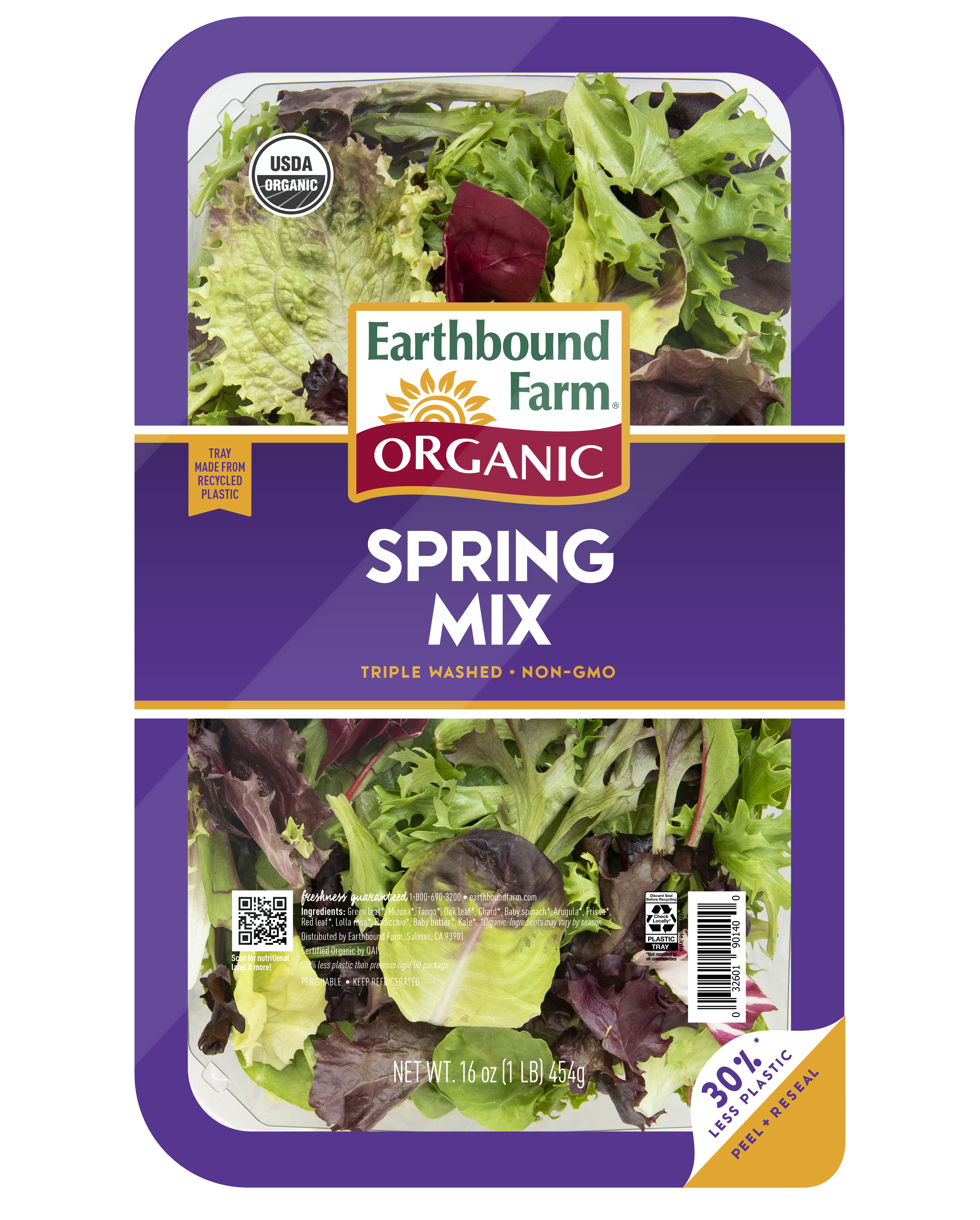 Earthbound Farm 16oz Spring Mix Peel and Reseal
